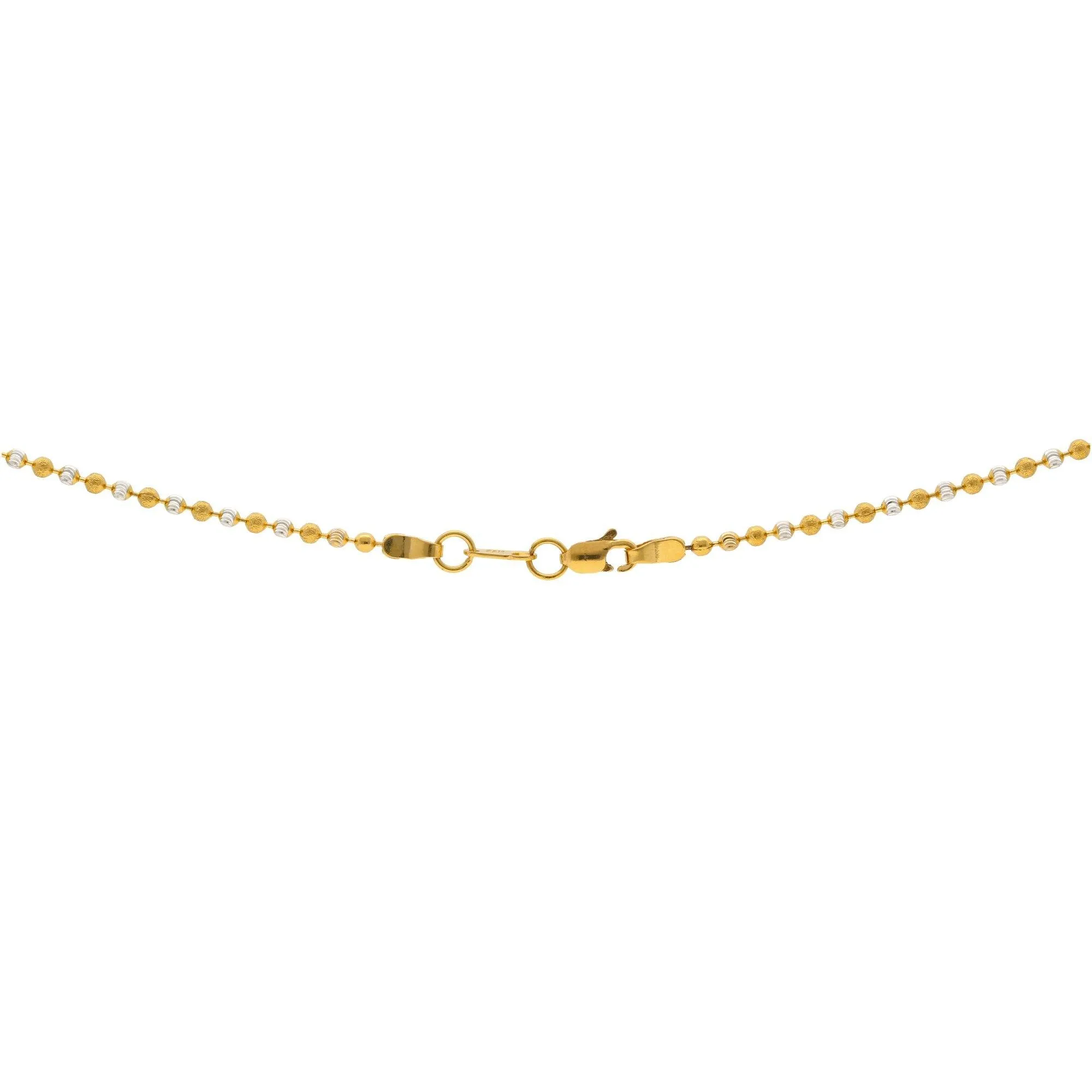 22K Gold Chain W/ Ball accents Length : 18inches