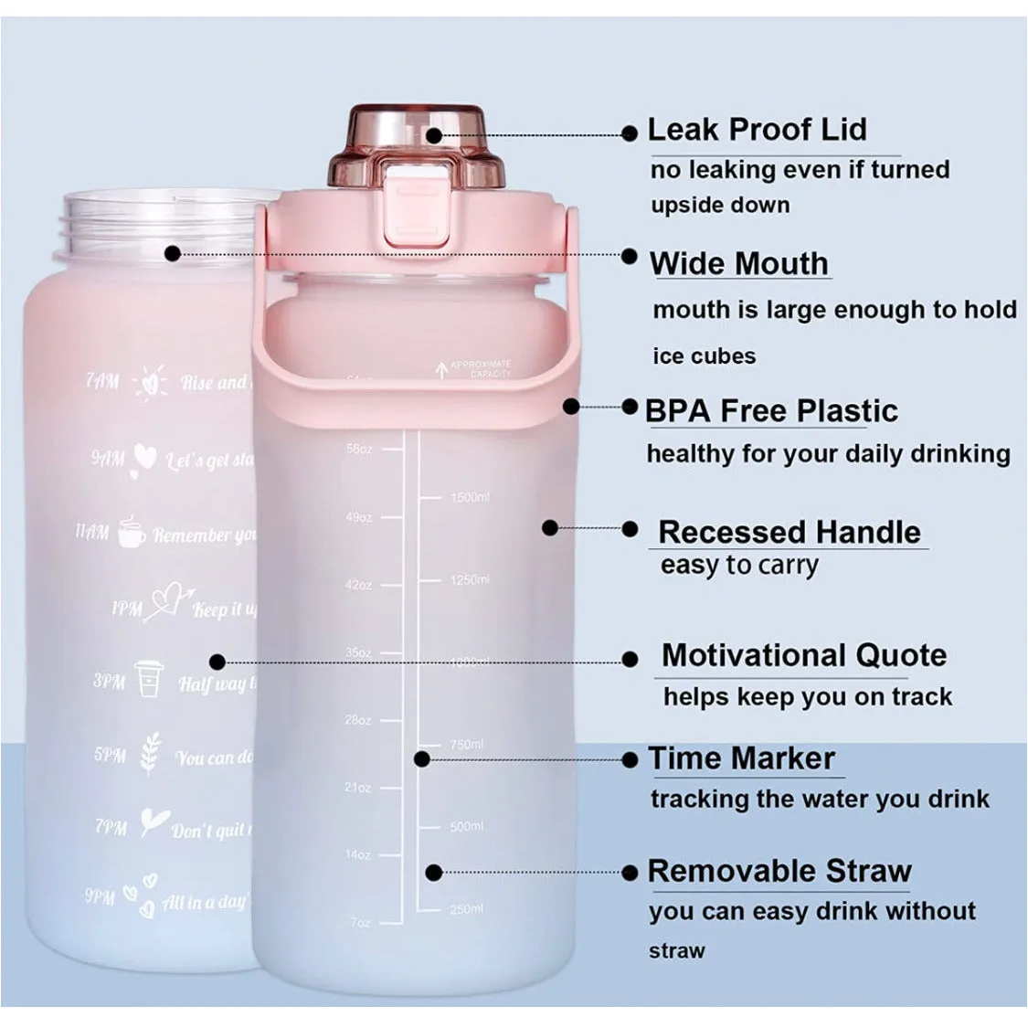 3pcs Sport water bottle