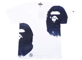 A Bathing Ape Overprinted Multi Ape Head Tee