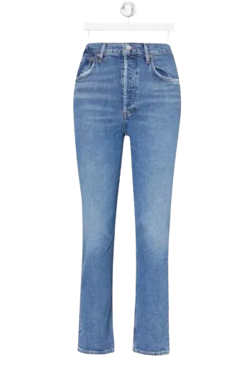 AGOLDE Blue Riley High-rise Straight-leg Stretch-organic-denim Jeans BNWT W24