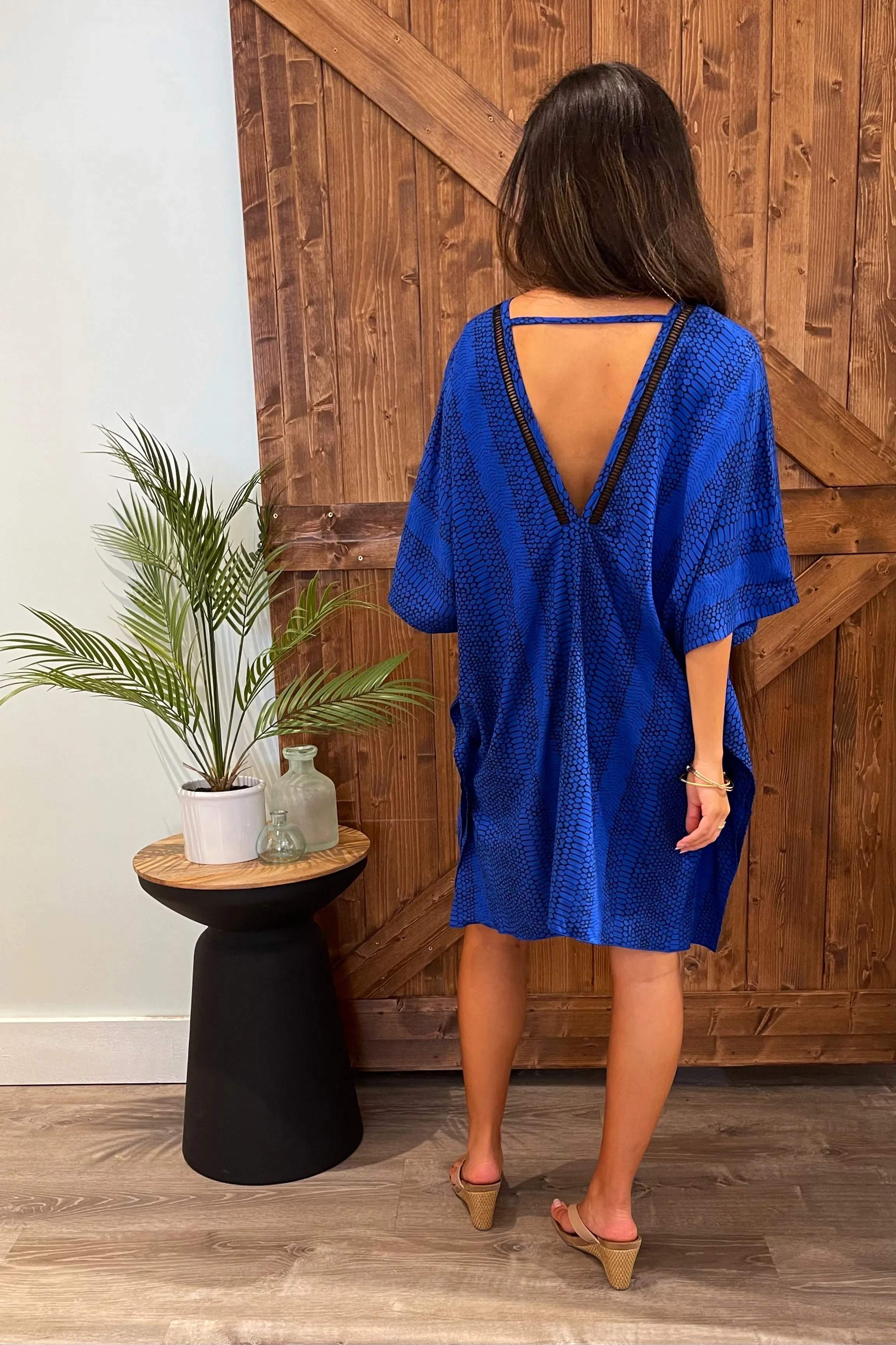 Amadi Caftan / Fishskin Cobalt