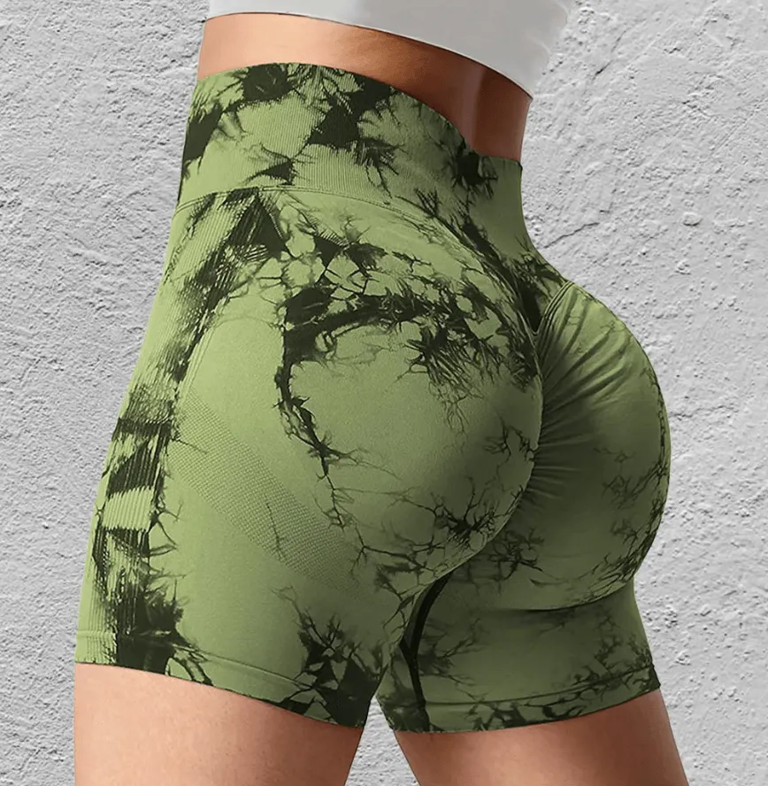 B-ACTIVE SEAMLESS TIE DYE SPORT SHORTS