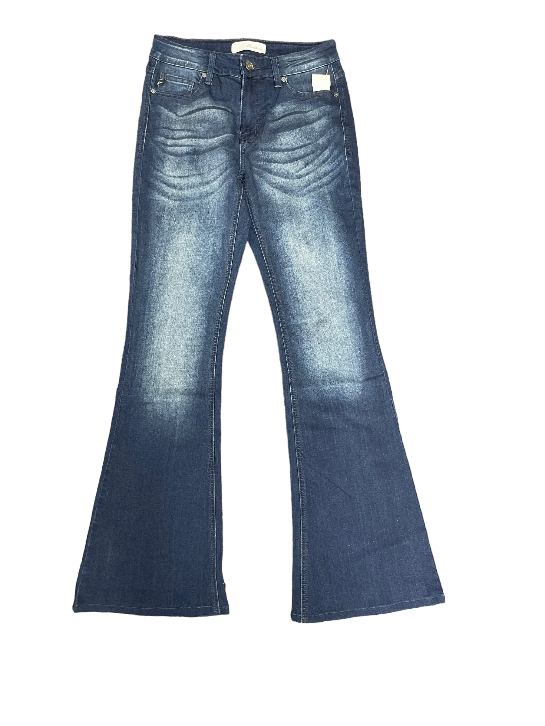 Blue Denim Jeans Flared Kancan, Size 6