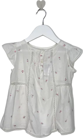 Bonpoint White Floral Print Sleeveless Dress 4 Years