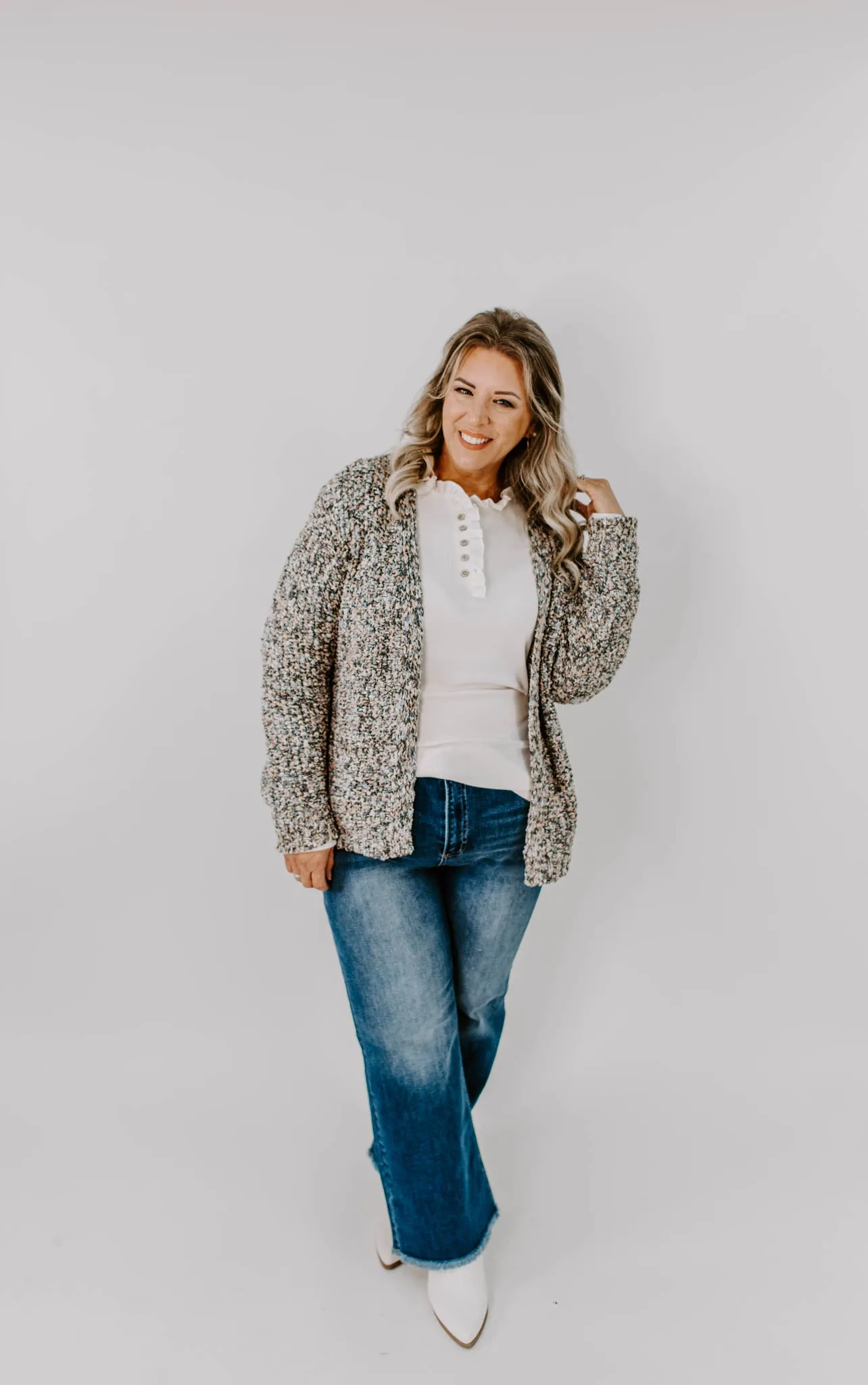 Bring The Cocoa Curvy Cardigan