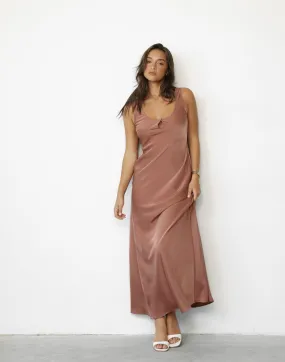 Charlotte Maxi Dress (Dusty Rose)