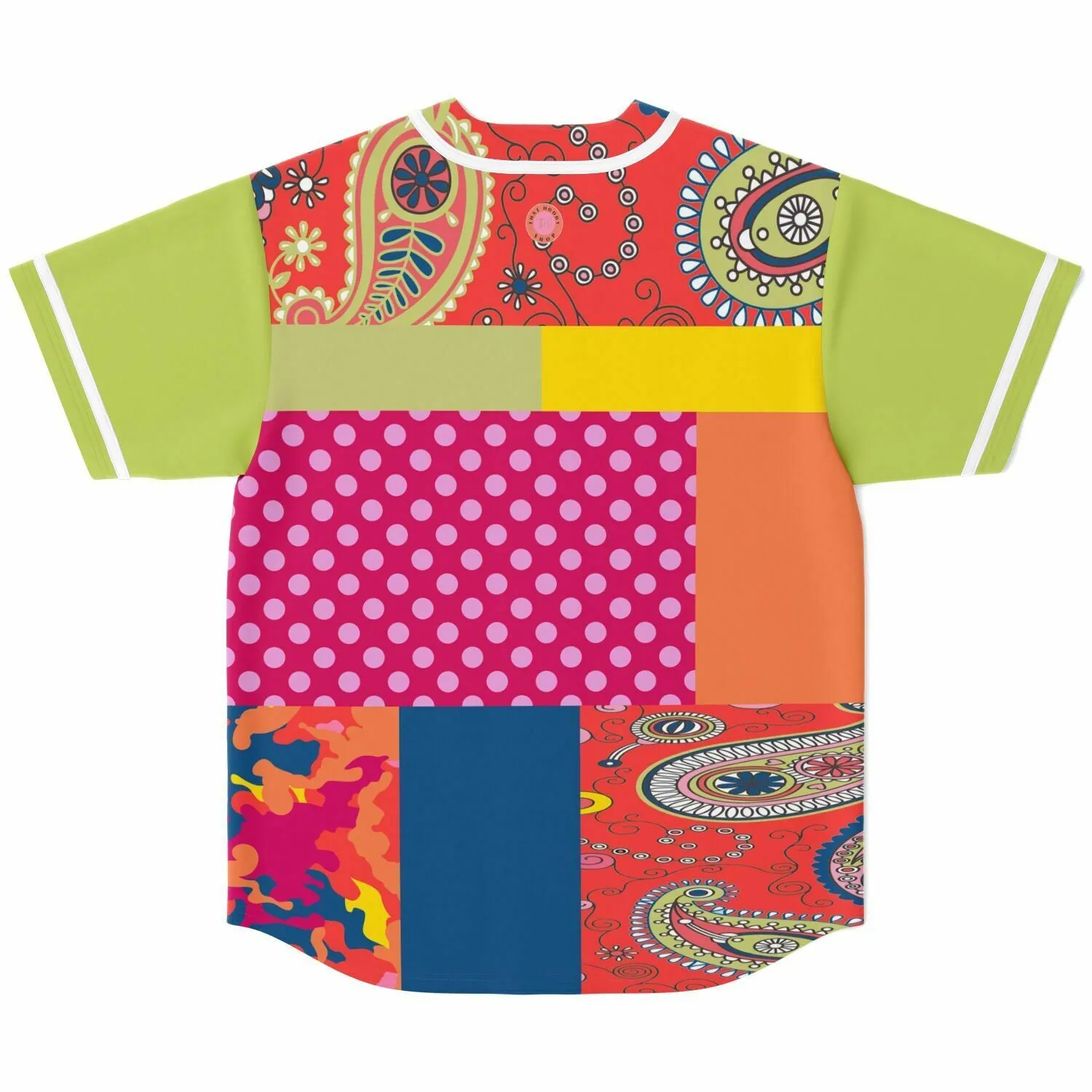 Chili Pepper Patchwork Button Front Jersey