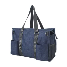 Crosshatch Blue NGIL Zippered Lined Caddy Organizer Tote Bag