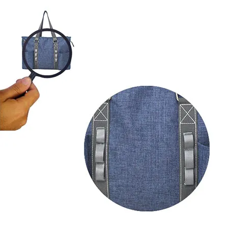 Crosshatch Blue NGIL Zippered Lined Caddy Organizer Tote Bag