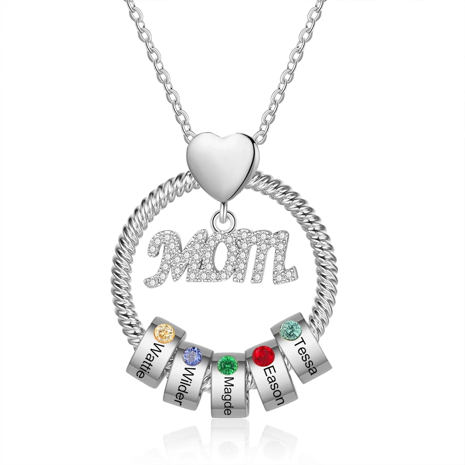 Custom Mom Name Necklace For Mom - Best Mother's Day Gift For Mom