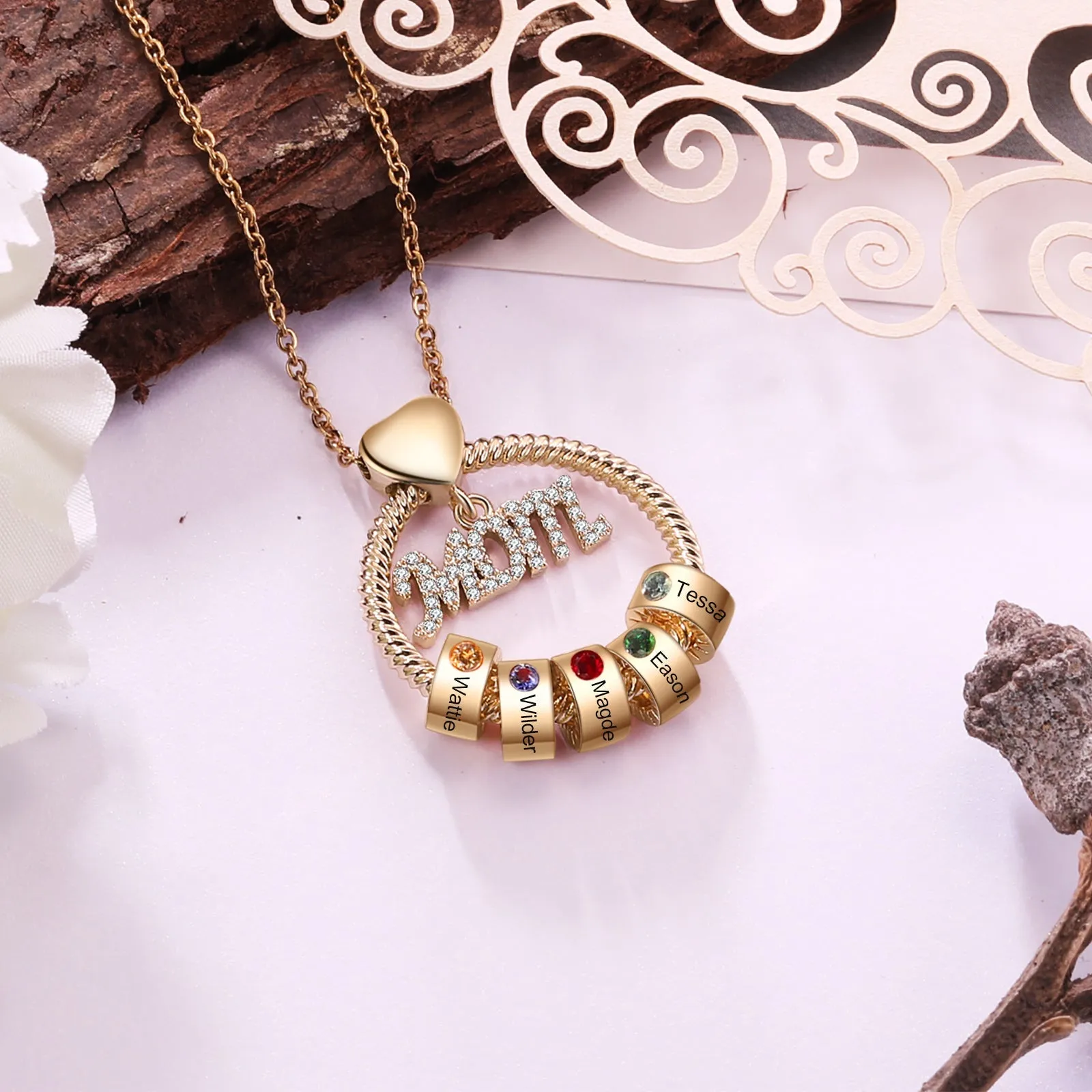 Custom Mom Name Necklace For Mom - Best Mother's Day Gift For Mom