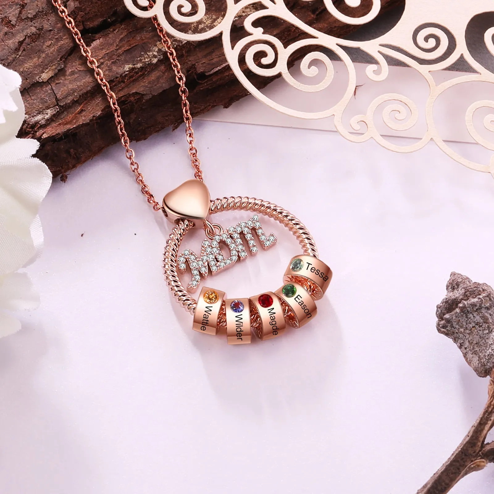 Custom Mom Name Necklace For Mom - Best Mother's Day Gift For Mom