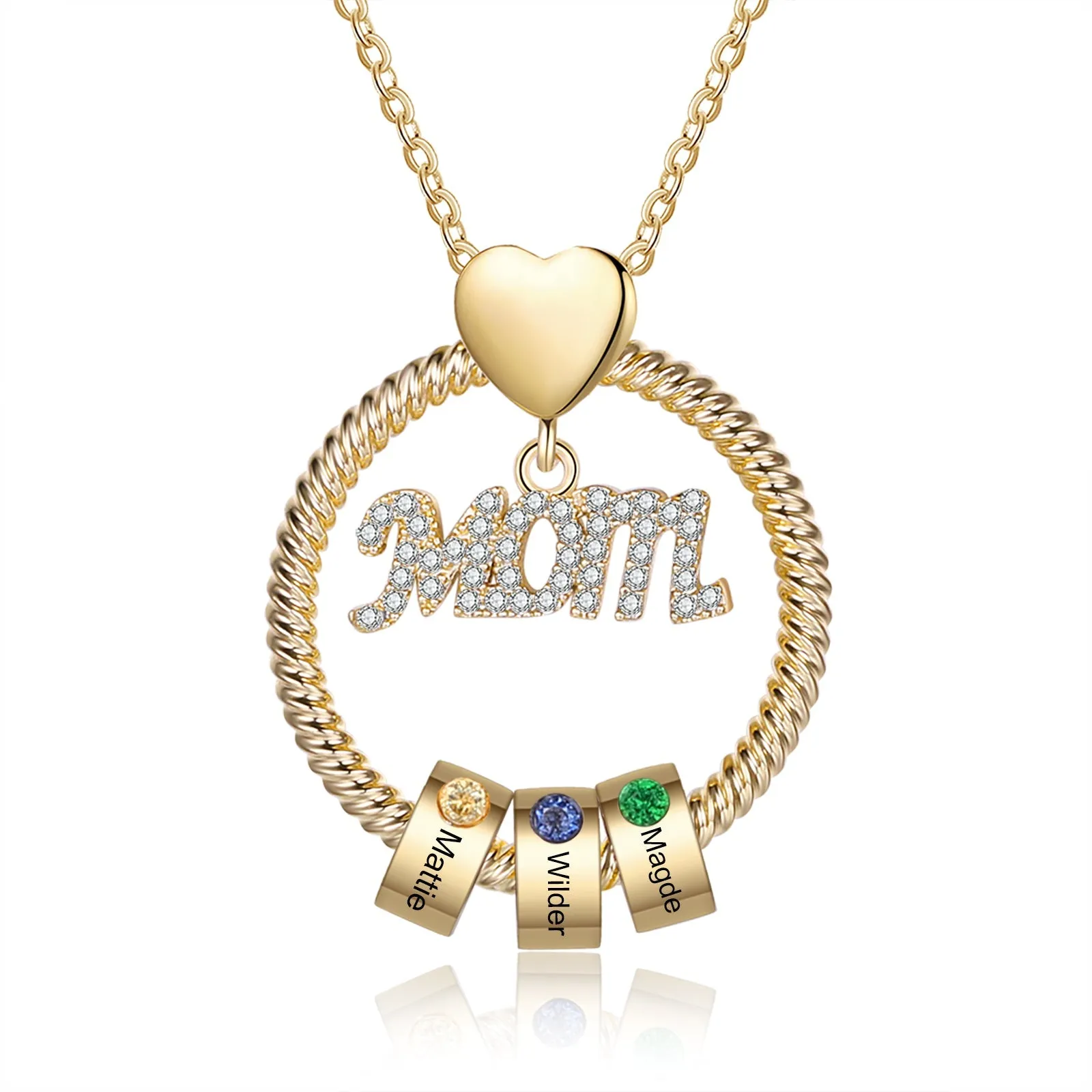 Custom Mom Name Necklace For Mom - Best Mother's Day Gift For Mom