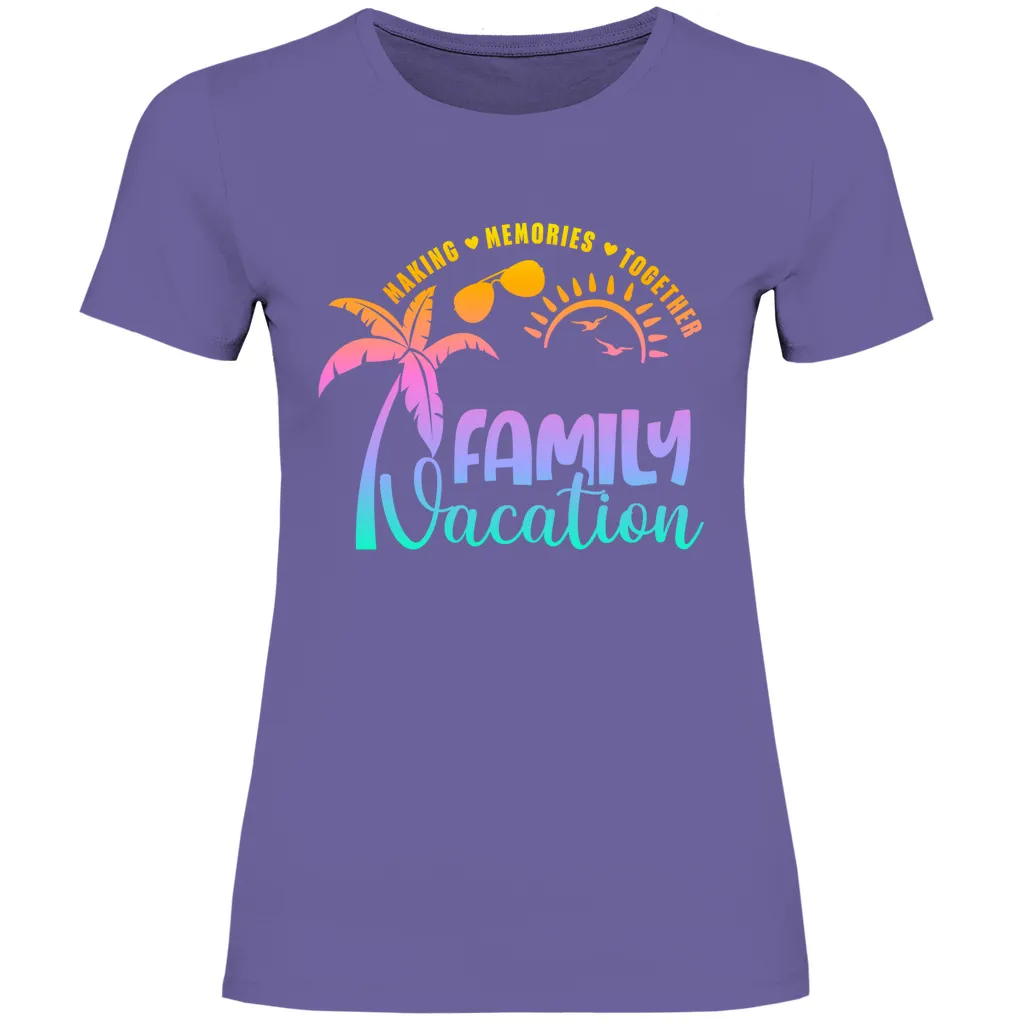 Damen T-Shirt Family Vacation A1