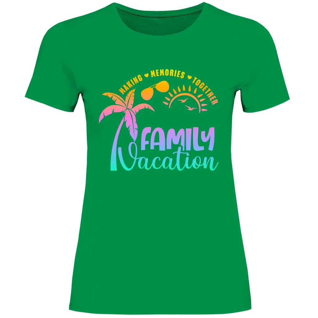 Damen T-Shirt Family Vacation A1