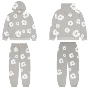 Denim Tears The Cotton Wreath Sweatsuit Grey (Full Set)