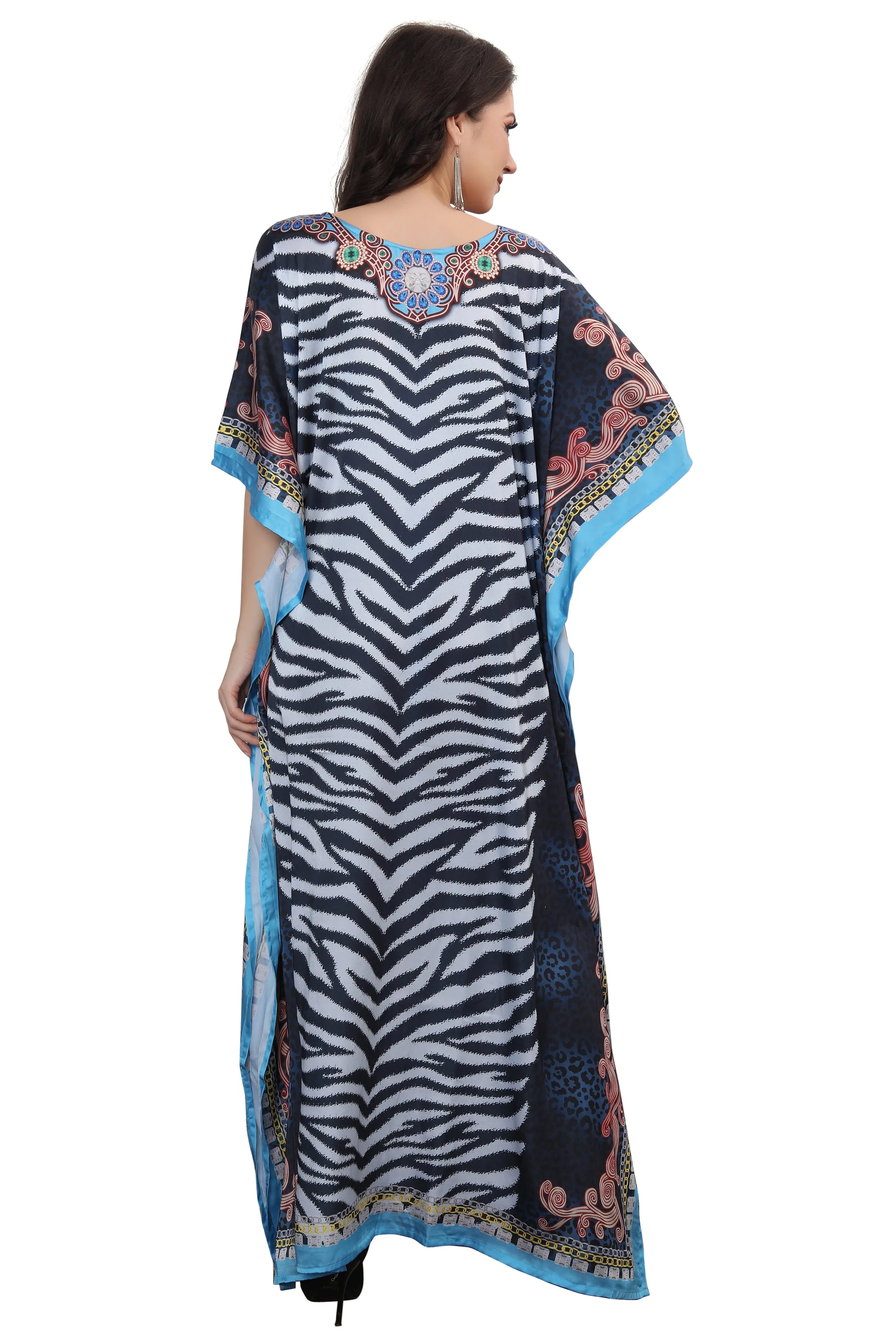 Dubai Kaftan Digital Printed Long Maxi Dress