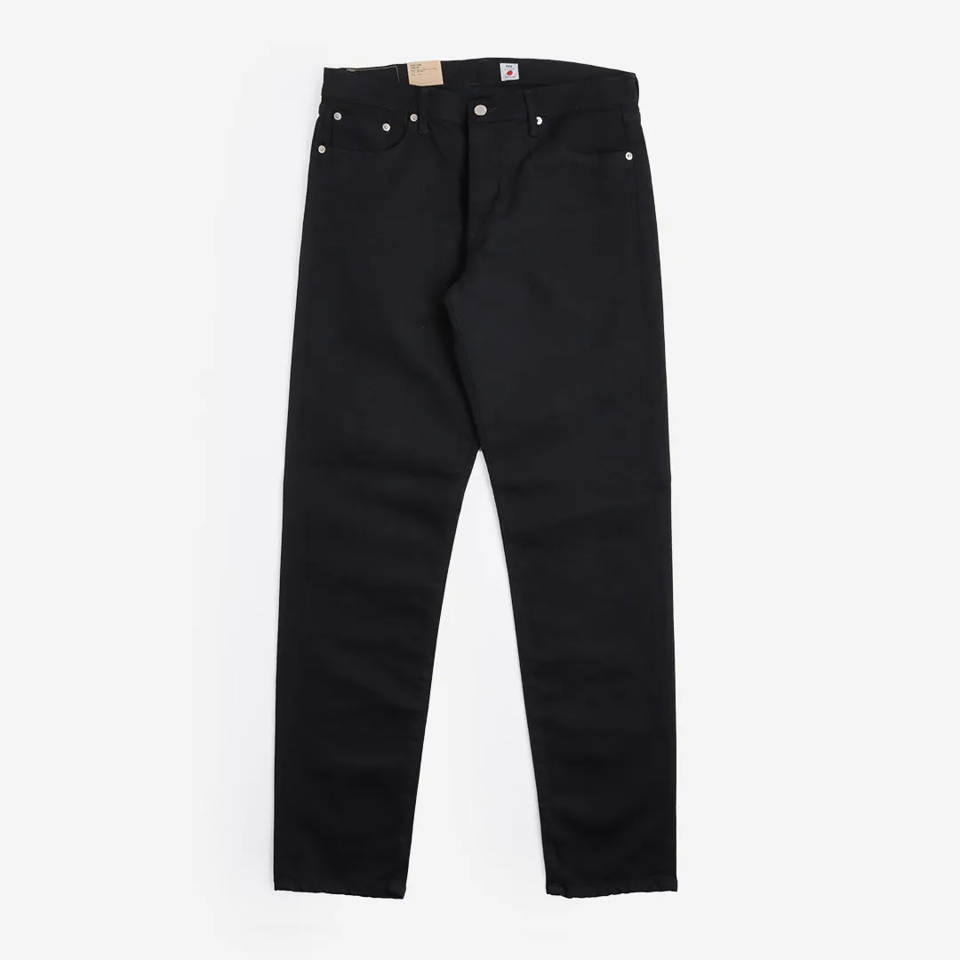 Edwin Regular Tapered Kaihara Black x Black Stretch 12.5oz Denim Jeans