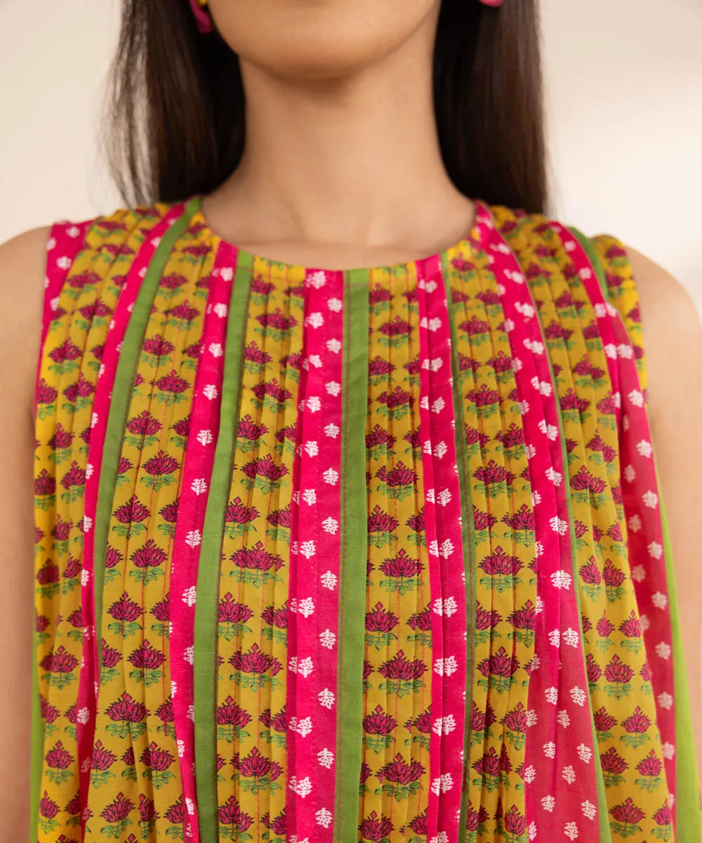 Embroidered Flared Lawn Shirt