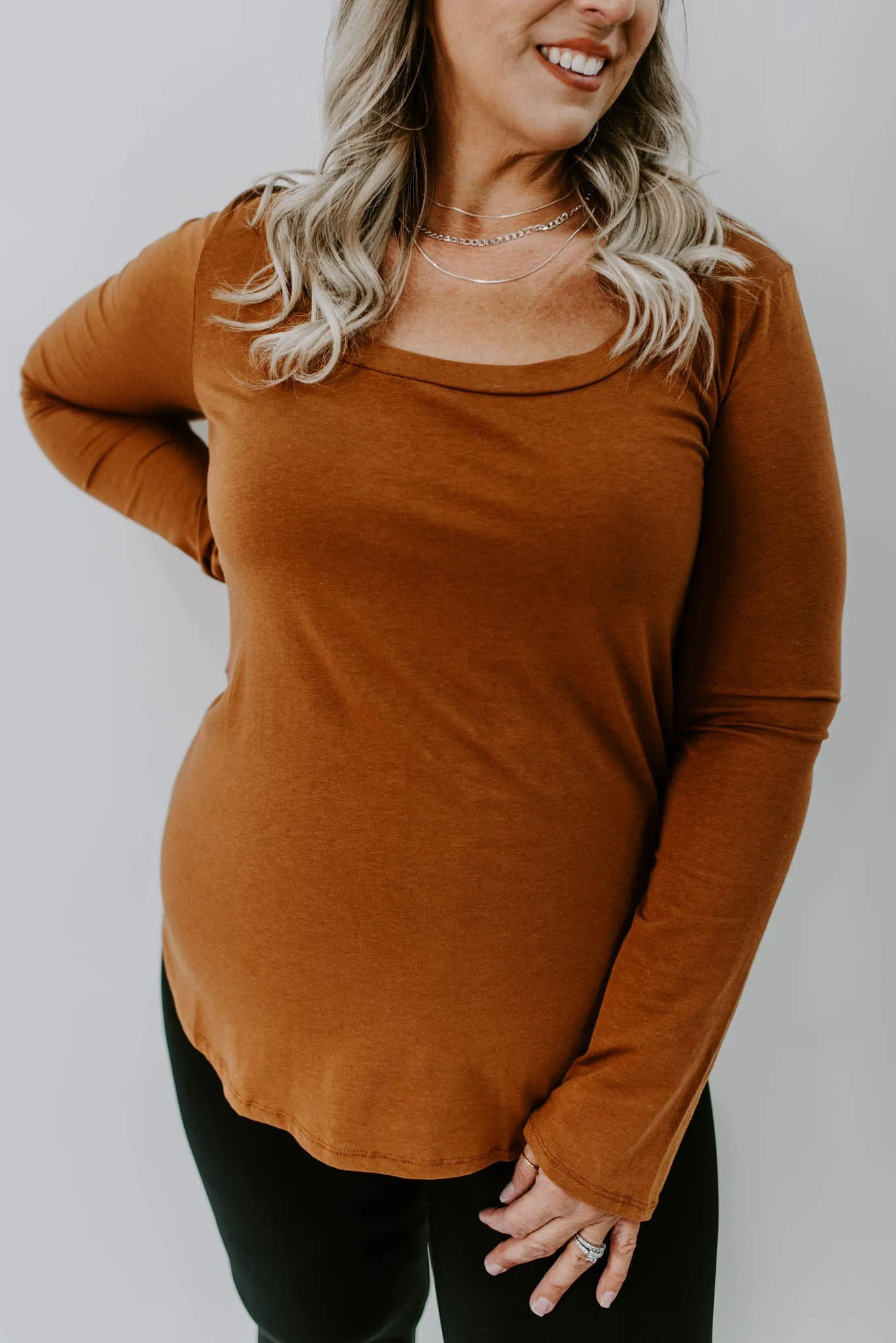 Everyday Fabulous Curvy Scoop Neck Top