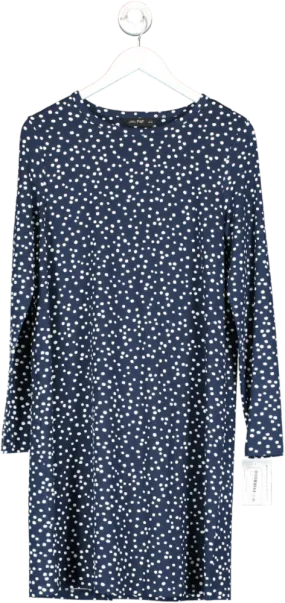 f&f tesco Blue Polka Dot Long Sleeve Dress UK 12