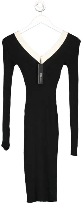 Fashion Nova Black Shiloh Sweater Midi Dress UK XS