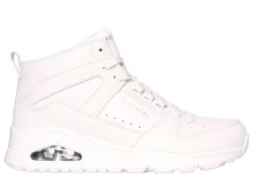 Ghete sport, SKECHERS UNO HIGH REGARDS, 177099-WHT, alb, piele ecologica