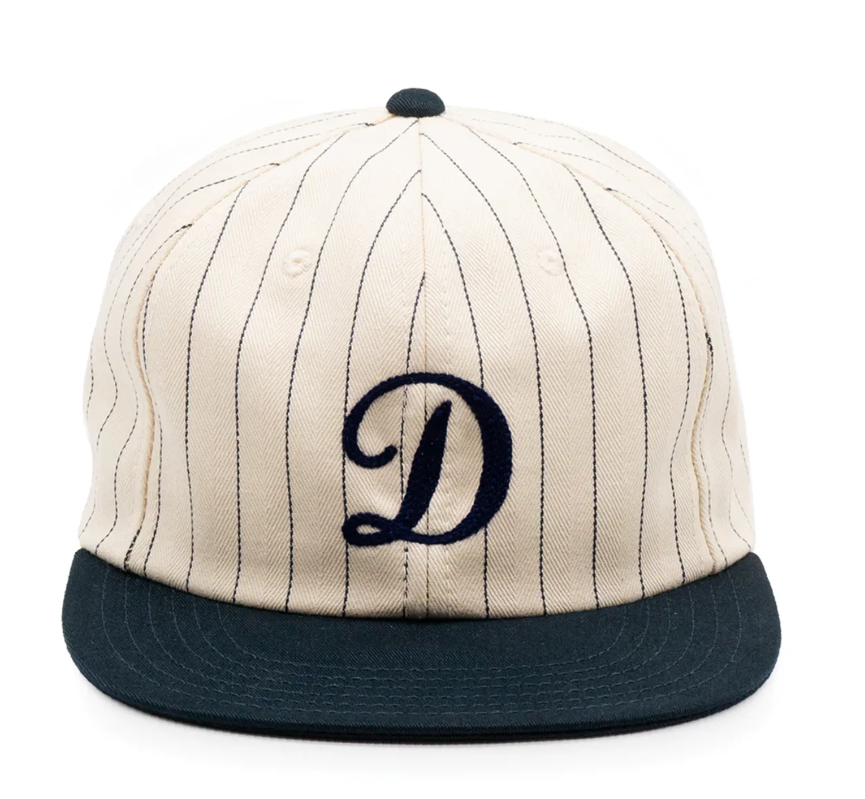 H W DOG & CO D Stripe Baseball Cap - Navy / White