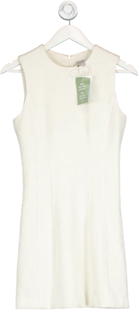 H&M Cream Boucle Sleeveless Mini Dress UK XS