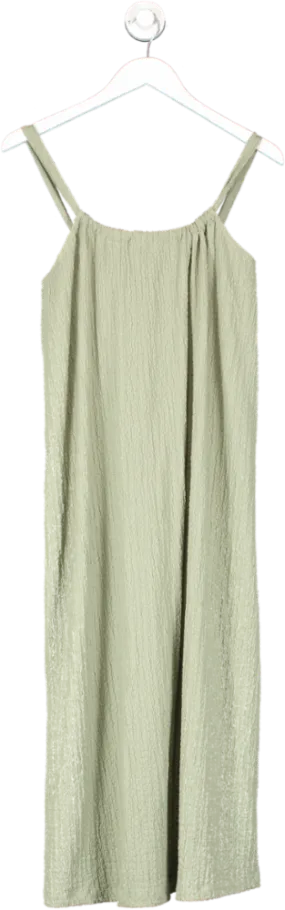 H&M Green Texured Jersey Dress - Sage Green UK XS