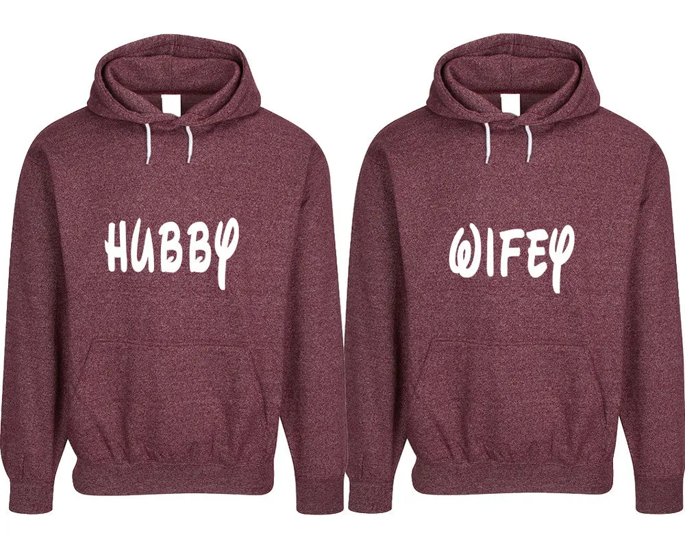 Hubby Wifey Couple Matching Speckle Hoodies