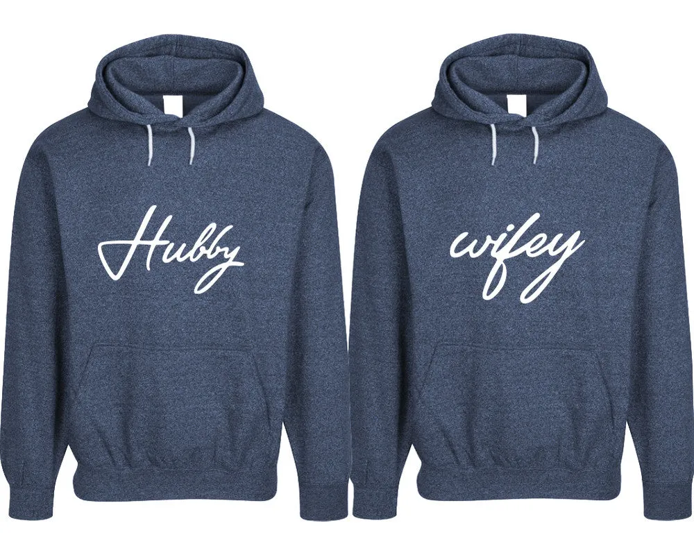 Hubby Wifey Couple Matching Speckle Hoodies