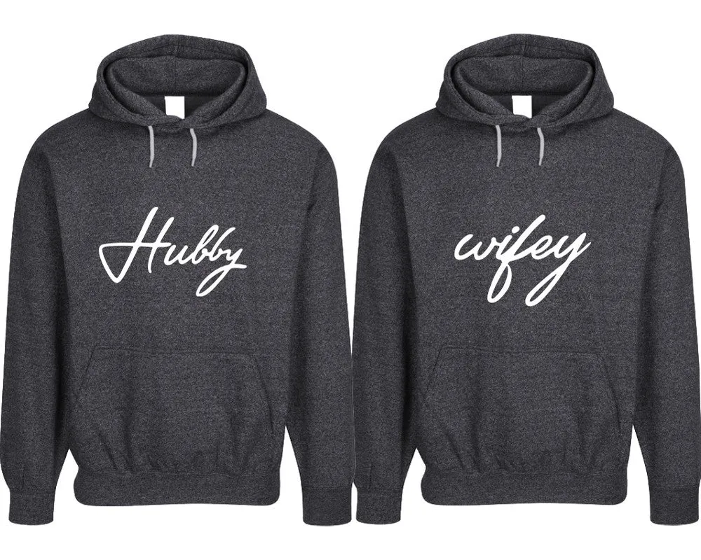 Hubby Wifey Couple Matching Speckle Hoodies