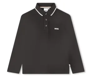 Hugo Boss Boys Black Polo_J25O90-09B