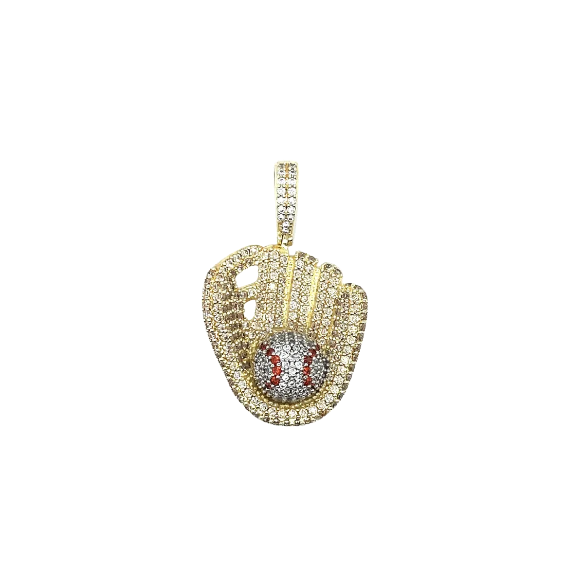 Iced Baseball Pendant