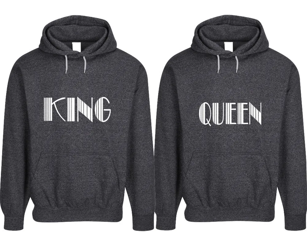 King Queen Couple Matching Speckle Hoodies