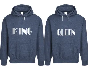 King Queen Couple Matching Speckle Hoodies