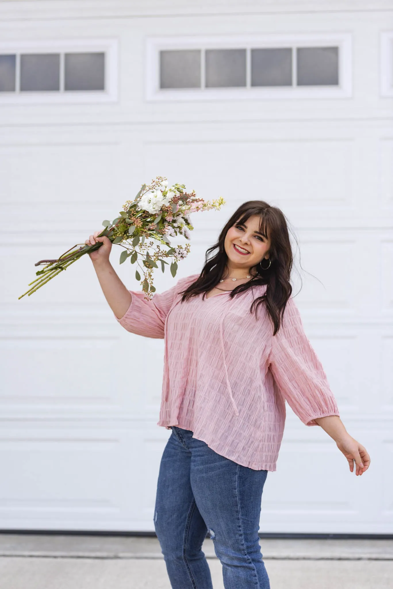 Looking Good Crinkle Textured Blouse