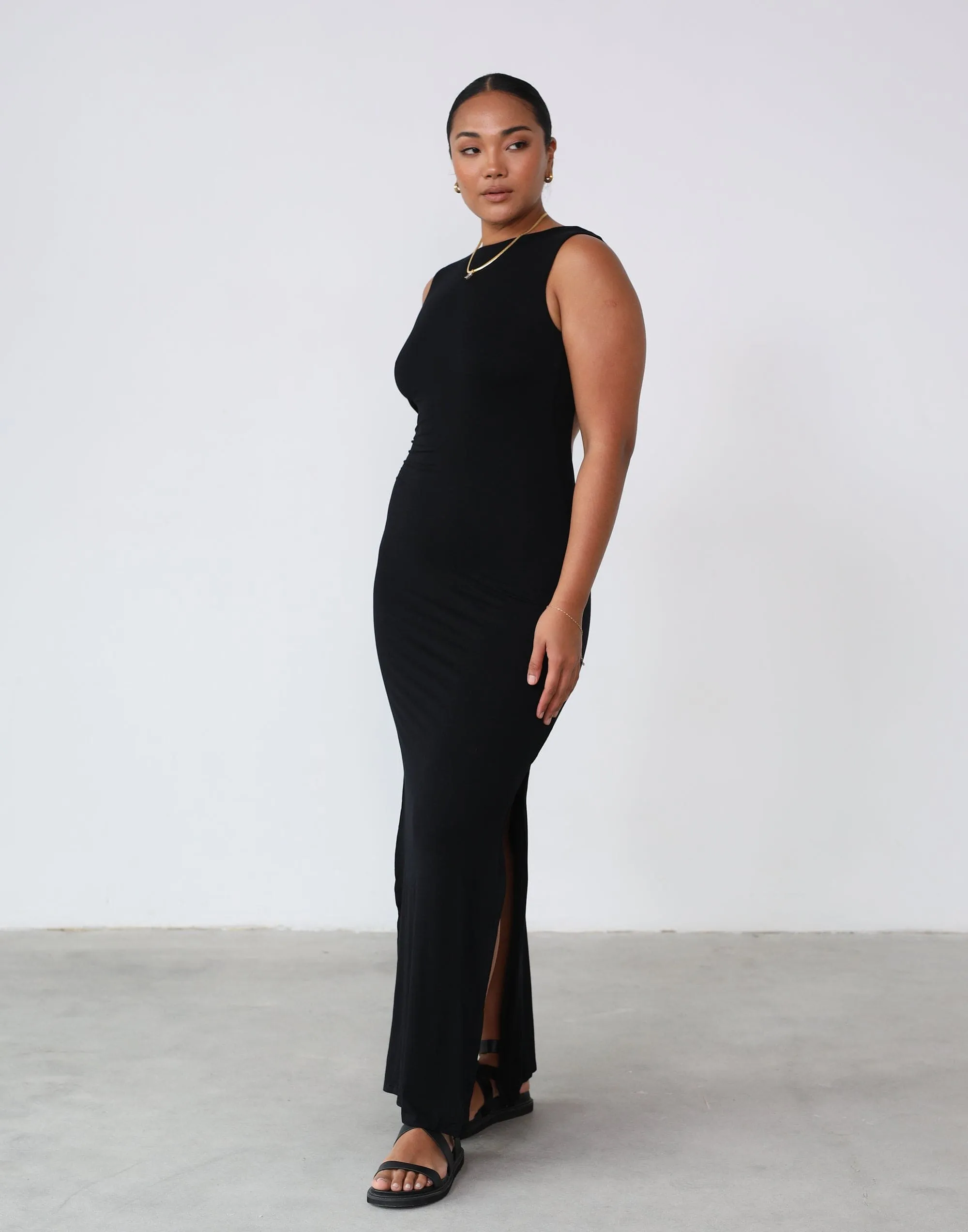 Luna Maxi Dress (Black)