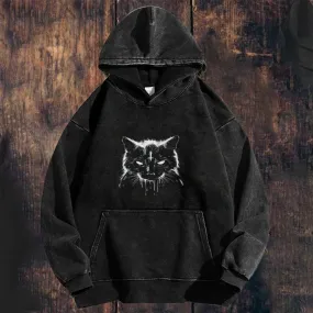 Mens Black Cat Hoodies