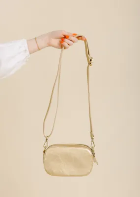 Metallic Gold Double Zip Purse