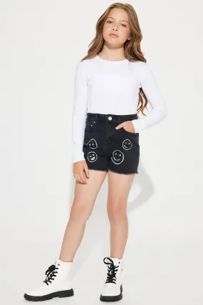 Mini Spreading The Joy Denim Short - Black