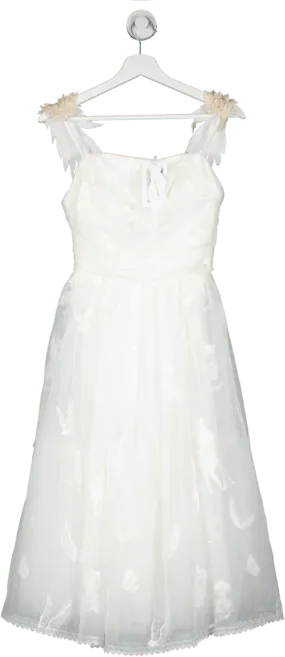 Miss Sixty White Ivory Tulle Angel Olletion Dress With Wing Detail UK XS