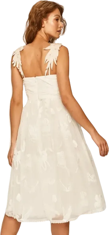 Miss Sixty White Ivory Tulle Angel Olletion Dress With Wing Detail UK XS