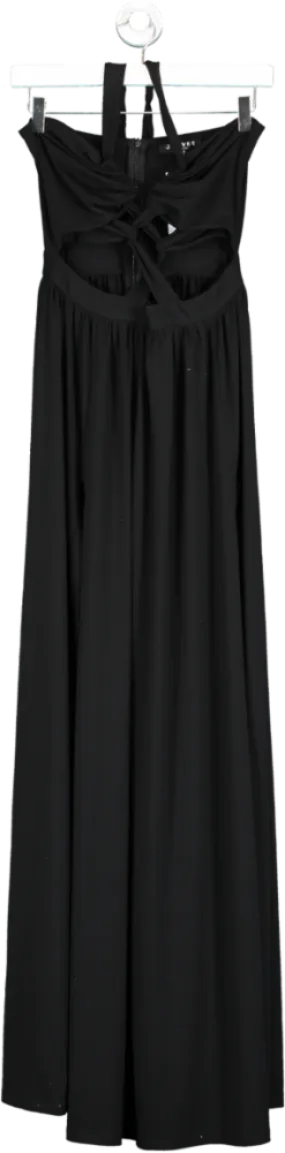 Oeuvre Black Cut Out Maxi Dress UK 8