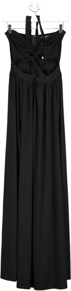 Oeuvre Black Cut Out Maxi Dress UK 8