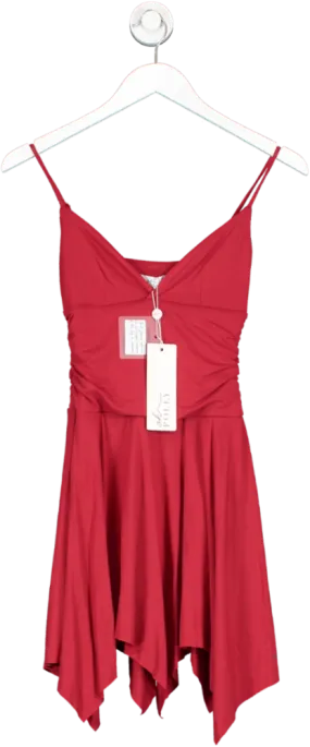 Oh Polly Red Skater Mini Dress UK 8