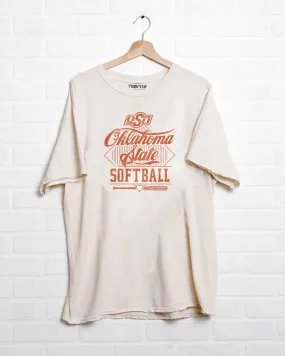 OSU Softball Off White Thrifted Tee