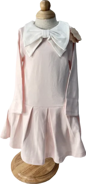 Patachou Girls Pink Bow Long Sleeve Dress Bnwt 4 Years