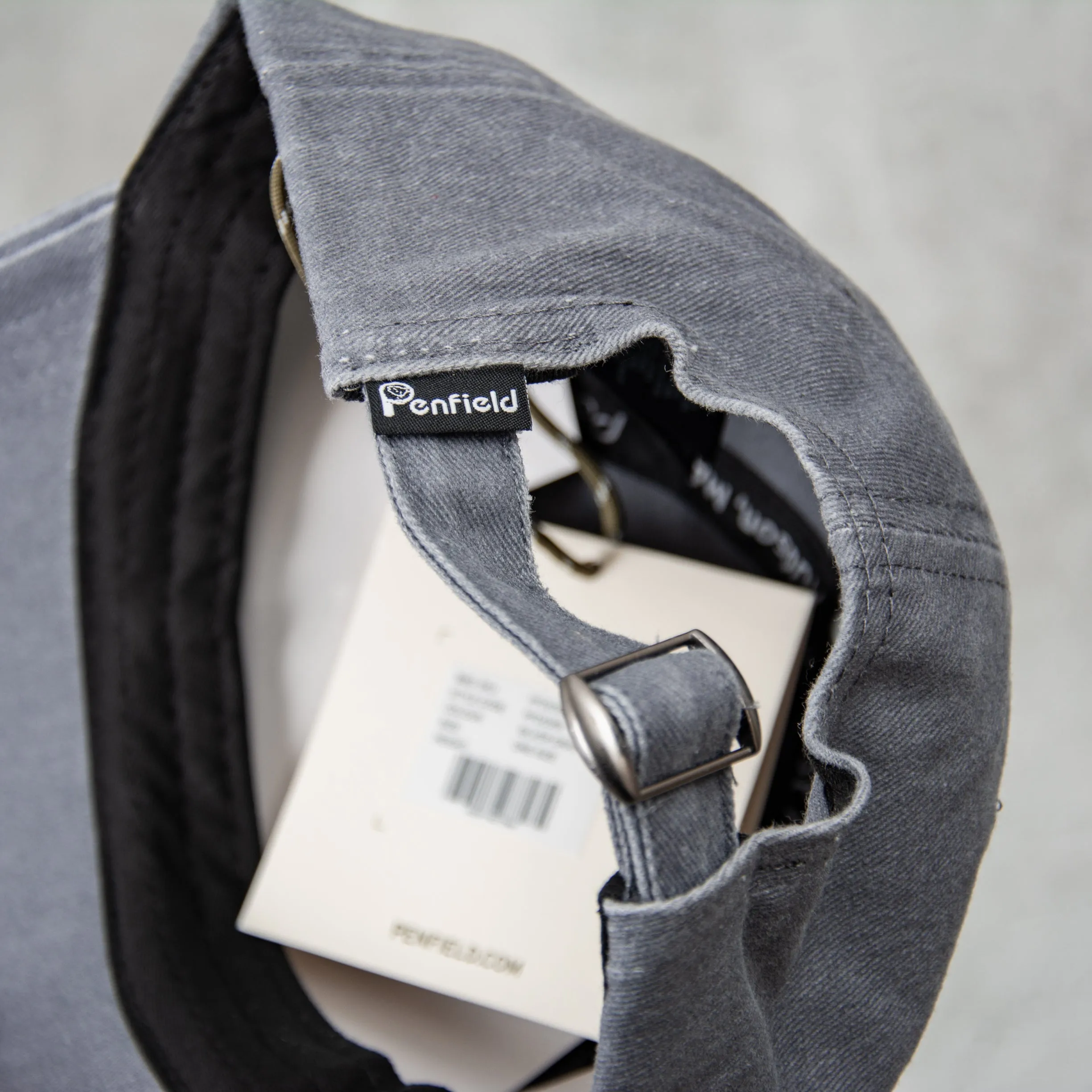 Penfield 6 Panel Washed Baseball Cap - Silver Grey